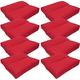 NYVI Loungekissen SunLounge Outdoor 50x50 cm Rot 8er Set - Wasserabweisend, Schmutzabweisend, Bequem, für Stühle, Bänke, Boden
