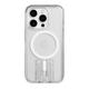 TECH21 Evo Crystal Kick iPhone 15 Pro Case with MagSafe - Clear & White, White,Clear