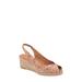 Audrey Slingback Peep Toe Espadrille Wedge Sandal