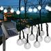 50 LED Crystal Ball Solar String Lights Waterproof Wedding Christmas Decor Cold White