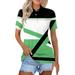 Biziza 2024 Women s Polo Shirts Floral Short Sleeve UPF 50+ Sun Protection Golf Polo Shirts for Women Dry Fit Quick Dry Collared Shirt Green-S