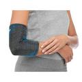 MUELLER Sports Medicine 4-Way Stretch Premium Knit Elbow Support Sleeve For Men and Women Black/Blue S/M