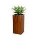 Catleza 11 Composite Self-watering Square Planter Box - High - Dark Wood