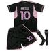 PhiFA Soccer Jerseys for Mens & Womens Number #10 MESSI Printed Jersey Soccer Youth Practice Outfits Football Training Uniforms Black Away XL