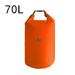 70L Waterproof Dry Bag Lightweight Portable Roll Top Sacks for Rafting Kayaking Beach Boating Hiking Camping Orange