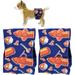 Pack - 2Pcs Washable Male Dog Diapers Belly Band Wrap Cotton Waterproof Leak Proof For Small Pet (M: Waist 12 - 16 )