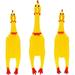 POPLAY 3PCS Screaming Chickens Squeaky Rubber Chickens Novelty Dog Toys (1PC 13.5 Inch 2PCS 11.5 Inch)