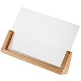 Wood Base Acrylic Cover Photo Frame Menu Rack Message Holder Photo Display Frame