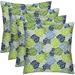 Indoor Outdoor Set Of 4 Pillows (20 X 20 Livi Courtyard Floral)