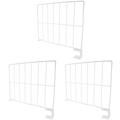 3 Pack Storage Shelves Container Partition Wrought Iron Baffle White Closet Divider Kitchen Asethic Room Decorations Metal Shelf Cabinets Drawer Organizer
