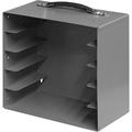 Gray Cold Rolled Steel Rack For 5 Small Plastic Compartment Boxes 11-1/4 Width X 10-3/4 Height X 6-3/4 Depth