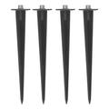 4pcs Light Stakes Ground Spikes Stakes Solar Lights Replacement for Lawn Garden Lights Black