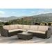 JOMEED 7-Pieces Patio Furniture Sets Rattan Wicker Outdoor Sectional Furniture Set Conversation Sofa Set with Table & Thick Cushion