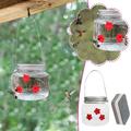 SDJMa Clear Hummingbird Feeder for Outdoor Hanging Portable Hummingbird Feeder with 3 Flower Feeding Ports 1 Cleaning Sponge for Outside Porch Patio Garden Yard Tree Decoration 500ml