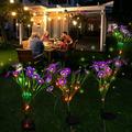 Outdoor Solar Garden Stake Lights Rose LED Flower Lights Waterproof Deco Lamp US