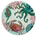 Ocean Finds 4Mm Heat Tolerant Tempered Glass Lazy Susan Turntable 13 Diameter Cake Plate Condiment Caddy Pizza Server