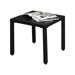 Nmkwnr Wrought Iron Side Table for Home Indoor Outdoor Black