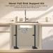 Kitchen Bathroom Undermount Sink Support Adjustable 13.8 -23.6 Kit Carbon Steel Sink Bracket System with Repair Accessories 2 Pack Leg Stands for Sink Stability