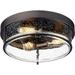 JIAH 3-Light Flush Mount Ceiling Light 15 Inch Farmhouse Ceiling Lamp for Kitchen Living Room Porch Oil Rubbed Bronze Finish with Seeded Glass ZG59F ORB