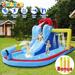 JOYLDIAS Kids Inflatable Water Slide Bouncer Playhouse Castle with 3 Water Guns Splash Pool Climbing Wall Basketball Hoop Bag Air Blower