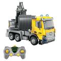 Aibecy Remote Control Excavator Toy 1/14 Electric Remote Control Excavator Truck Construction Vehicles Toys with Lights and One-Key Demonstration Car Toy for Boy Gift