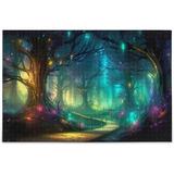 Dreamtimes 500 Pieces Mysterious Forest Jigsaw Puzzle for Adults Teens Kids Fun Family Game for Holiday Toy Gift Home Decor