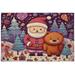 Wellsay Cute Santa Claus Puzzles for Adults 1000 Pieces Adults and Kids Ntellectual Decompression Jigsaw Game for Christmas Holiday Toy Birthday Gift