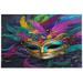 Dreamtimes 1000 Pieces Mardi Gras Carnival Mask Feathers Jigsaw Puzzle for Adults Teens Kids Fun Family Game for Holiday Toy Gift Home Decor