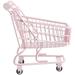 Shopping Cart Baby Doll Stroller Desk Accessories Infant Toys Wire Basket Pink Iron Child