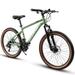 24 Inch Wheels 21-Speed Mens Womens Trail Commuter City Mountain Bike Green