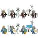 8 Pcs/Set Medieval Army Knights Mini Figures Building Blocks Ancient Military Armor Soldiers Knights of Jerusalem/ Tripoli Action Figures Stitching Toys Birthday Gifts for Kids and Fans