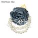 Wedding Supplies Pearl Dancing Party Decor Bridesmaid Bracelet Lace-up Hand Flower Bridal Prom Accessories Flower Bracelet Hand Flowers Wrist Corsage Flower Bride Wrist Flower BLUE WRIST FLOWER