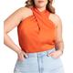 Plus Size Women's Halter Neck Top by ELOQUII in Alabama Red (Size 16)