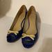 Kate Spade Shoes | - Kate Spade Peep Toe Wedges Size 9.5 | Color: Blue | Size: 9.5