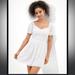American Eagle Outfitters Dresses | Ae Solid Eyelet Puff-Sleeve Dress | Color: White | Size: Xl
