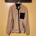 J. Crew Jackets & Coats | J. Crew Vintage Men's Fleece Full Zip Jacket. Size Large. Beige/Blue. | Color: Blue/Tan | Size: L