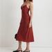 Madewell Dresses | Madewell 100% Silk Midi Dress, Nwt | Color: Red | Size: 10