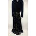 Lularoe Dresses | Lularoe Deanne Black And Gold Chevron Print Pleated Maxi Dress Size L | Color: Black | Size: L
