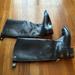 J. Crew Shoes | Black Flat Leather Jcrew Boots | Color: Black | Size: 6.5