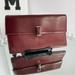 Coach Bags | Coach Vtg Burgundy Leather Tri-Fold Wallet Hinge Buckle Closure | Color: Red | Size: Os