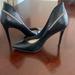 Nine West Shoes | Nwo Tags Nine West Black Leather Pump Heels With Zipper And Ankle Detail | Color: Black | Size: 6