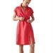 Athleta Dresses | Athleta Playa 100% Linen Wrap Dress In Passionfruit Coral | Color: Pink/Red | Size: 2