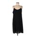 NANETTE Nanette Lepore Casual Dress - Slip dress Scoop Neck Sleeveless: Black Solid Dresses - Women's Size 10