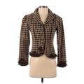 Persaman New York Jacket: Short Brown Houndstooth Jackets & Outerwear - Women's Size 2