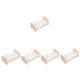 Abaodam 5pcs Doll House Cot Doll House Bed Toy House Bed Doll Bed Furniture Model Bed Models Toy House Furniture Doll Bed with Bedding Pillow Kids Play House Toy Decor Wood Mini