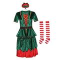 TENDYCOCO 1 Set Christmas Elf Costume Elf Cosplay Dress Ladies Suits Lovely Party Costume Christmas Knee Stockings Christmas Cosplay Festival Christmas Clothes Prom Polyester Men and Women