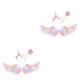 SOIMISS 2 Sets Colorful Wings Headband Fairy Wand Kids Fairy Wing Kids Costumes Halloween Costume Angel Wing Decor Colorful Hair Ties Girl Headbands Macaron Child Apparel Goose