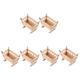Totority 6 Pcs Doll House Cradle Bed Wooden Doll Bed Cradle Model Ornament Decorative Cradle Model Accessories for Dolls Mini House Accessory Infant Bassinet Tiny Models Furniture Baby Toy