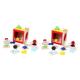 Toyvian 2 Sets Blind Spell Touch Box Color Recognition Toy Infant Toys Infant Stacking Toys Geometric Stacking Blocks Geometry Sorting Games Animal Wood Gift Toddler