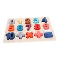 ERINGOGO 4 Sets Number Puzzle Toy Educational Toys for Toddlers Portable Puzzle Toys Math Number Puzzles Toddler Stacking Toys Math Counting Puzzle Board Letter Wooden Alphabet Child